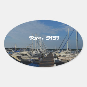 Rye NH Harbour Oval Sticker