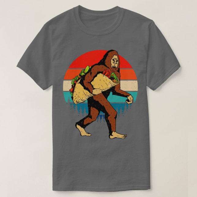 rying A Taco Retro Sunset T-Shirt (Design Front)