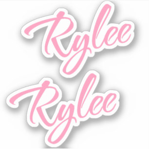 Rylee Decorative Name in Pink x2 Sticker