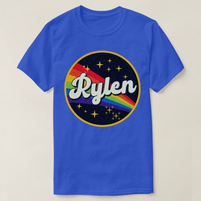 Rylen Rainbow In Space Vintage Style T-Shirt (Design Front)