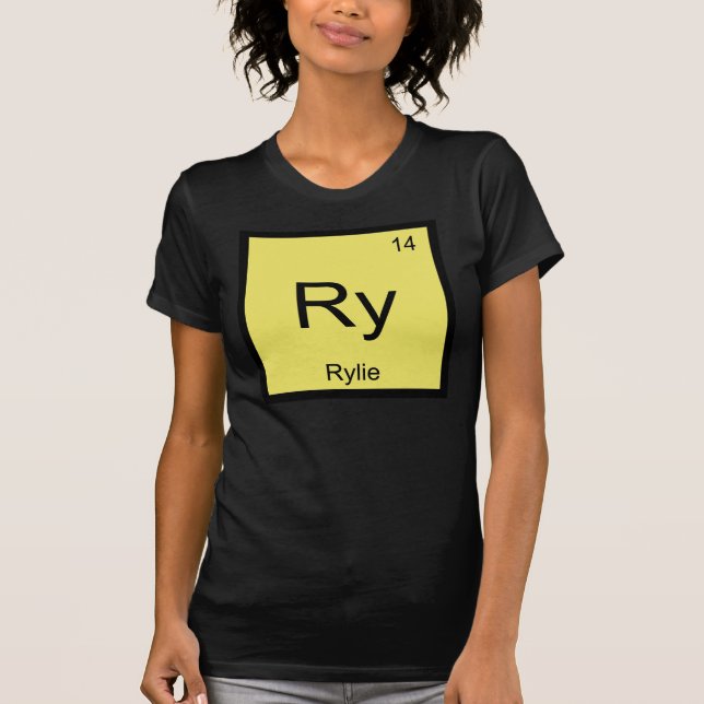 Rylie Name Chemistry Element Periodic Table T-Shirt (Front)