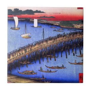 Ryōgoku Bridge and the Great Riverbank (両国橋 Tile