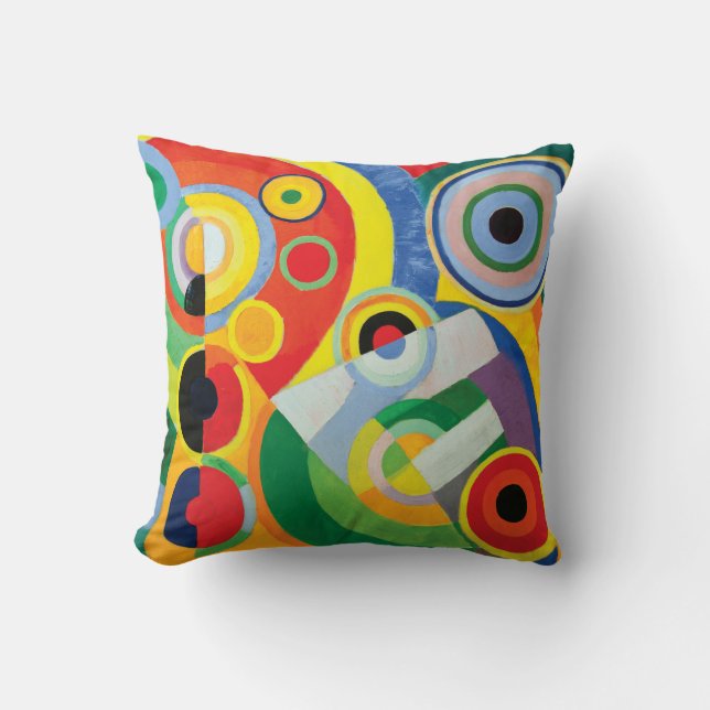 Rythme Joie de Vivre by Robert Delaunay Cushion (Front)