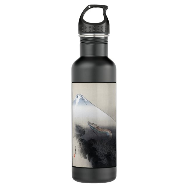 Ryu Shoten: Ascending Dragon over Fuji, Japan 710 Ml Water Bottle (Front)