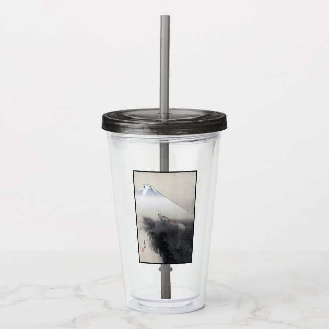 Ryu Shoten: Ascending Dragon over Fuji, Japan Acrylic Tumbler (Front)