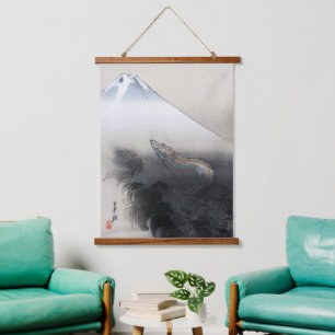Ryu Shoten: Ascending Dragon over Fuji, Japan Hanging Tapestry