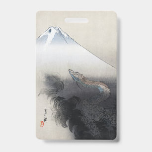 Ryu Shoten: Ascending Dragon over Fuji, Japan ID Badge