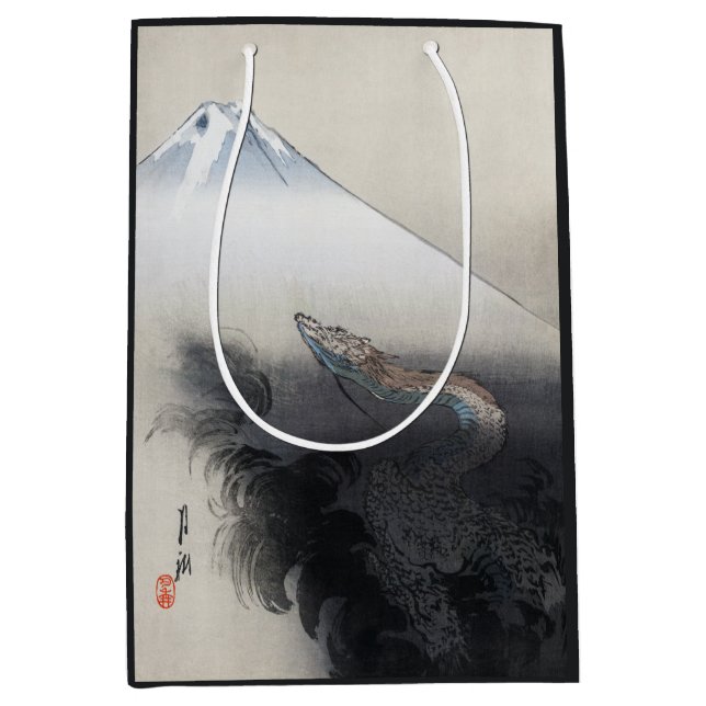 Ryu Shoten: Ascending Dragon over Fuji, Japan Medium Gift Bag (Front)