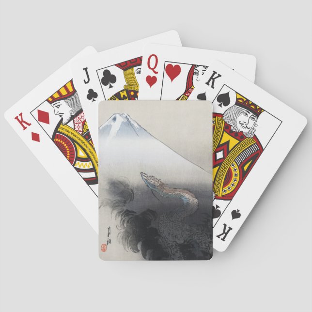 Ryu Shoten: Ascending Dragon over Fuji, Japan Playing Cards (Back)