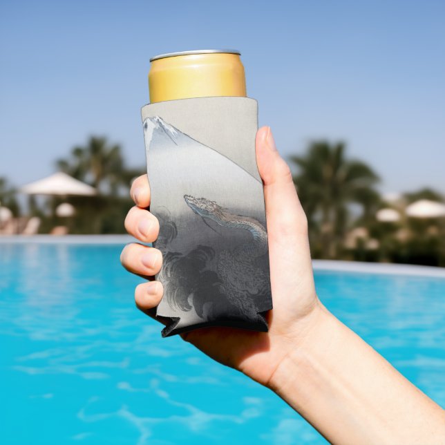 Ryu Shoten: Ascending Dragon over Fuji, Japan Seltzer Can Cooler (In Situ Pool)