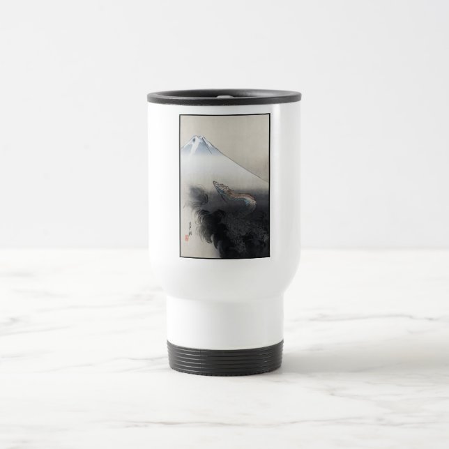Ryu Shoten: Ascending Dragon over Fuji, Japan Travel Mug (Center)