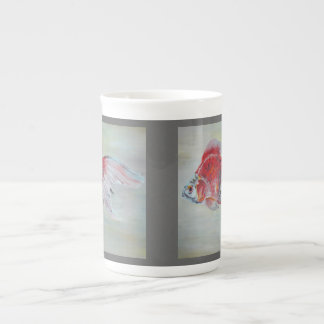 Ryukin Goldfish Acrylic Painting Bone China Mug