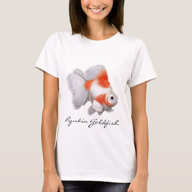 Ryukin Goldfish Ladies Baby Doll Shirt (Front)