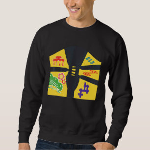 Ryukyu Bingata Okinawa Japan Ryukyu 沖縄Uchinanchu紅型 Sweatshirt