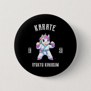 Ryukyu Karate Unicorn - Karateka Japan 6 Cm Round Badge