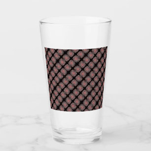 RZ-glass cup rose like kaleidoscope art ,black,red