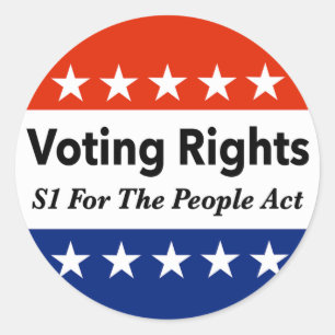 S1 Voting Rights For The People Act Classic Round Sticker