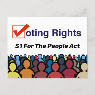 S1 Voting Rights For The People Act Postcard