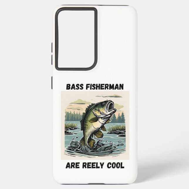 S21 Tough Phone Case: Bass Fishing Samsung Galaxy S21 Ultra Case (Back)