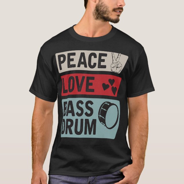 S2 Bass Drum Bass Drummer Bass Drumming (39) T-Shirt (Front)