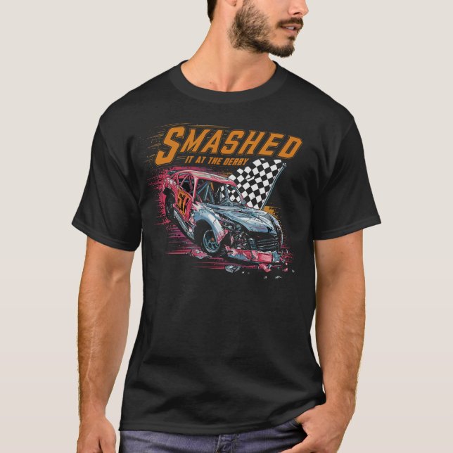 S2 Demolition Derby Smashing Cars (35) T-Shirt (Front)