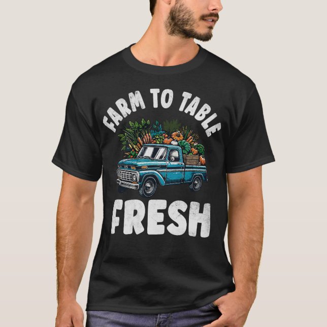 S2 Farm To Table Eat Local Farming Farmer (17) T-Shirt (Front)