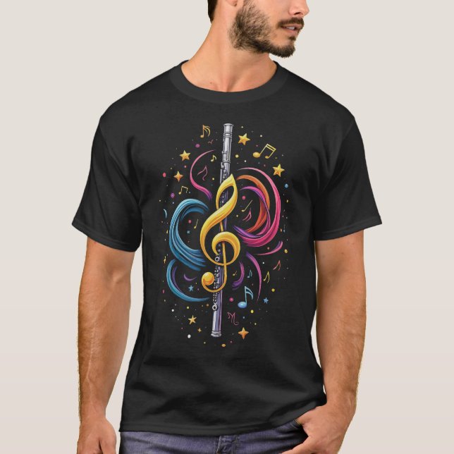 S2 Flute Player Flautist Flautist (230) T-Shirt (Front)