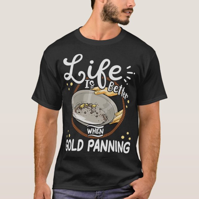 S2 Gold Panning Gold Panner (75) T-Shirt (Front)