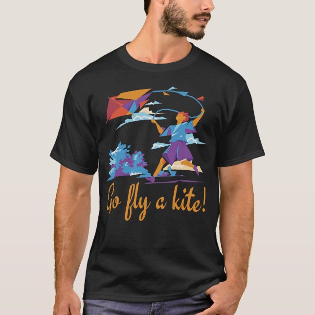 S2 Kite Flying Fly Kites (7) T-Shirt (Front)