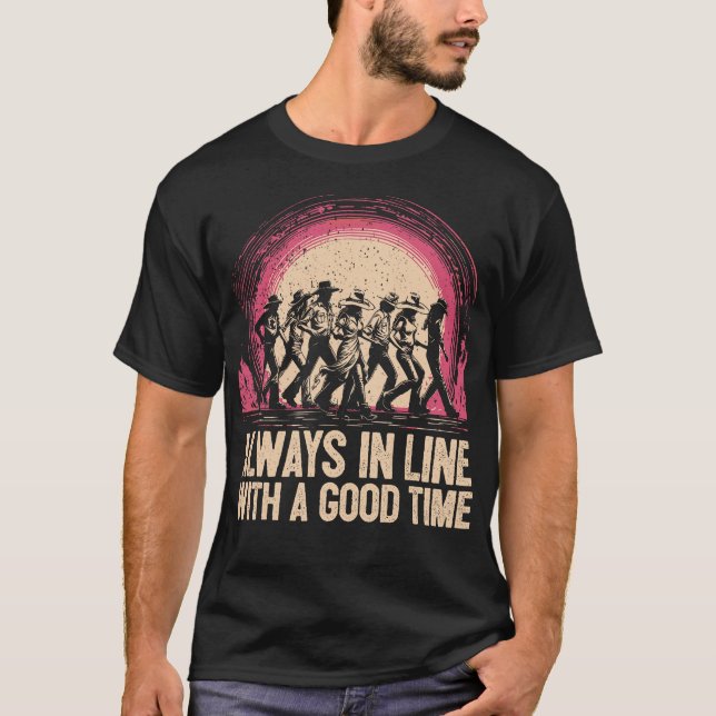 S2 Line Dancing Line Dance Line Dancer (51) T-Shirt (Front)