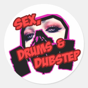 S3X DRUMS and DUBSTEP Classic Round Sticker