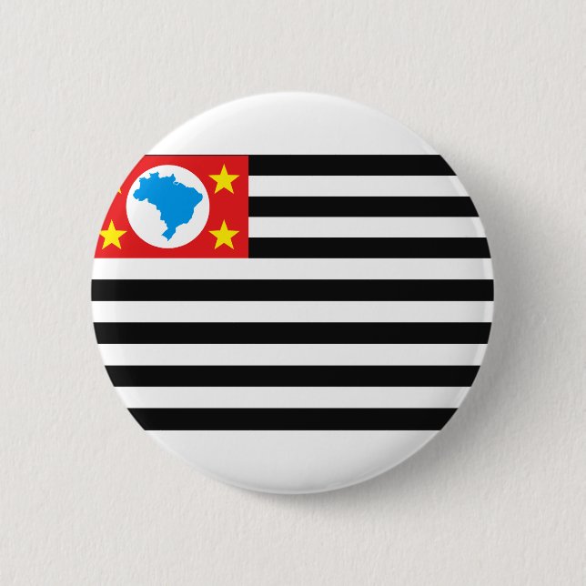 S6ao Paulo flag 6 Cm Round Badge (Front)