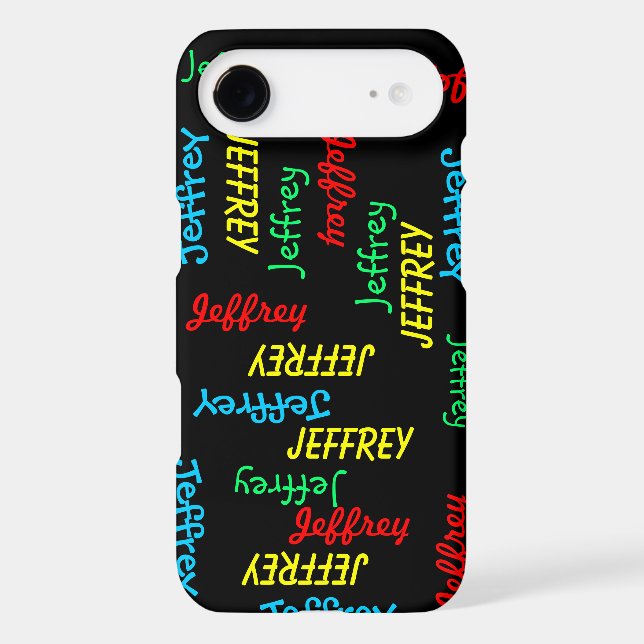 S7 Unique Repeating Names on Black, Personalised Case-Mate Samsung Galaxy Case (Back)