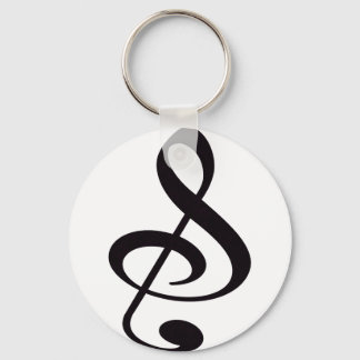 "S", "&", And/Or Treble Clef Musical Note Key Ring