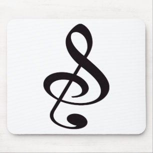 "S", "&", And/Or Treble Clef Musical Note Mouse Mat