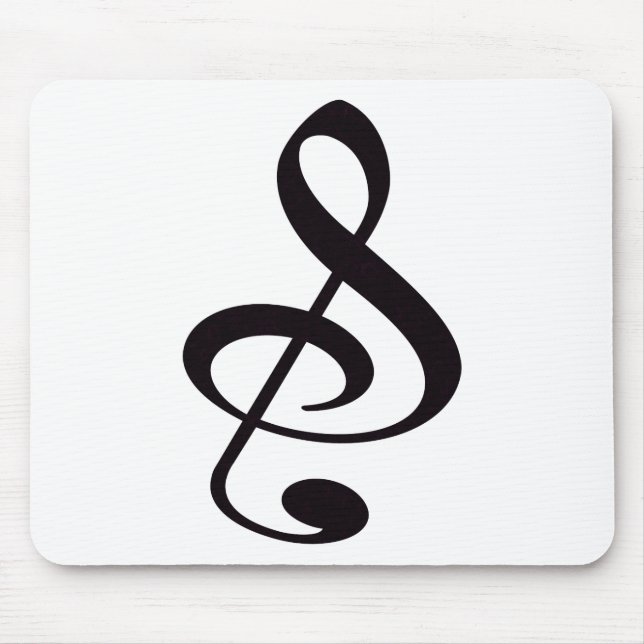 "S", "&", And/Or Treble Clef Musical Note Mouse Mat (Front)