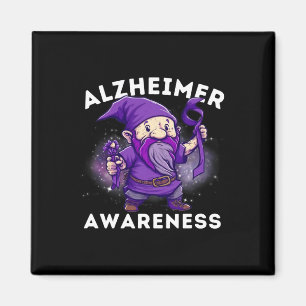 S Awareness Month T Heimer Gnomes T Purple Star Magnet