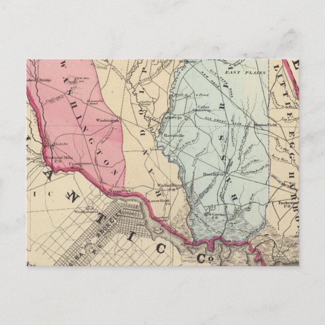 S Burlington County, NJ Postcard (Front)