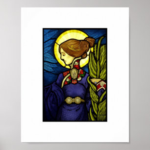 S. Cecilia (Stained Glass) Poster