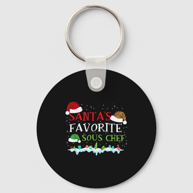 s Chef Favorite Fun Santa Sous Club Key Ring (Front)