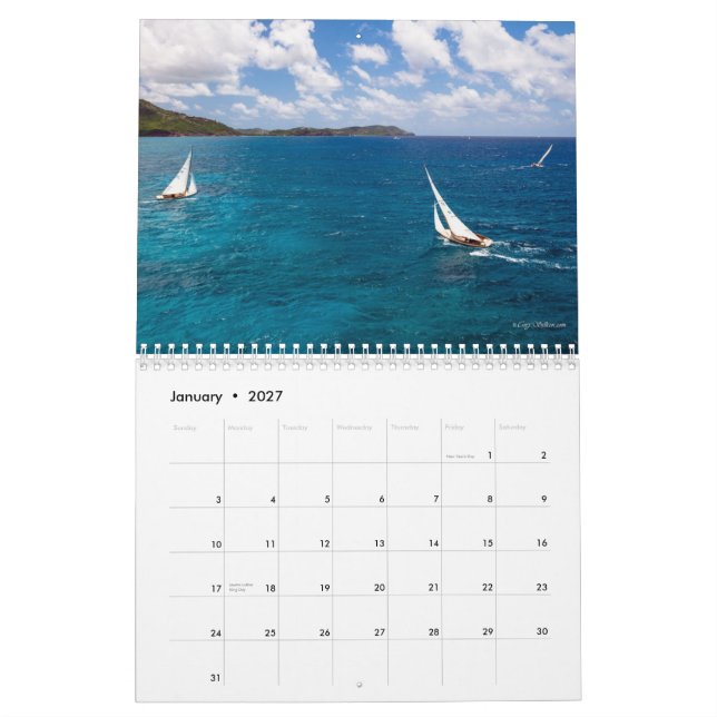 S Class Antigua 2014 Sailing Calendar (Jan 2027)