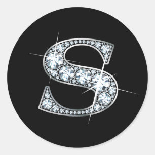 "S" Diamond Bling Sticker