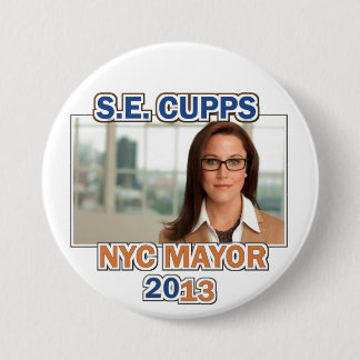 S.E. Cupps for NYC Mayor 2013 7.5 Cm Round Badge