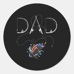 S Fisher Dad Fishing Enthusiast Fish Daddy Fathe Classic Round Sticker