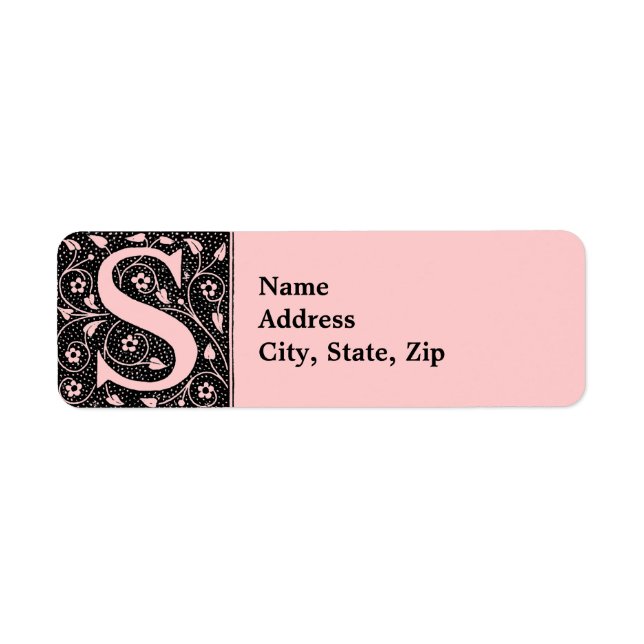S Floral vintage monogram (Front)
