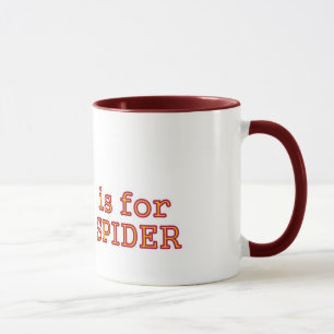 S for spider mug