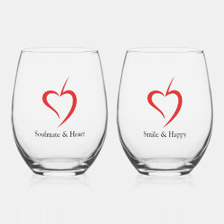 S&H STEMLESS WINE GLASS