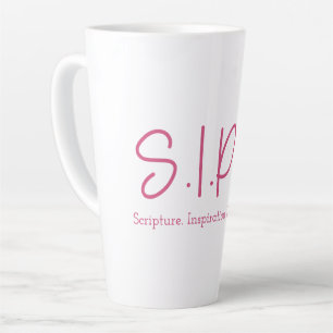 S.I.P.S. Tall Latte Mug - Pink