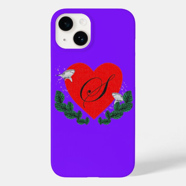 S in a heart Case-Mate iPhone case (Back)