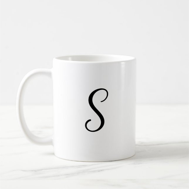 S initial Accent Coffee Mug-Mother's Day Gift-Gift Mug (Left)